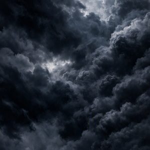 Dark storm clouds with dramatic lighting and heavy atmosphere – FHD cellphone wallpaper