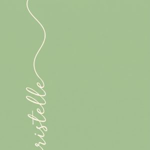 Minimal pastel cellphone wallpaper with a flowing white line and customizable name lettering.